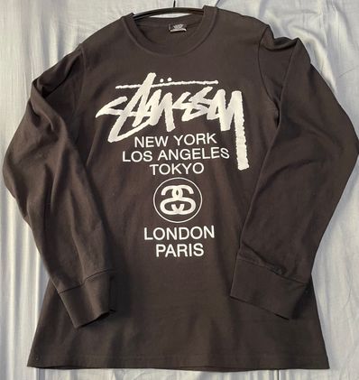 Stussy World Tour SS24 Ls Tee "Black"