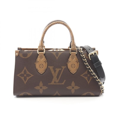 ルイ・ヴィトン LOUIS VUITTON オンザゴーEW チェーン モノグラムリバース 2WAY ハンドバッグ バッグ PVCコーティングキャンバス レディース ブラウン系 M14236 【中古】