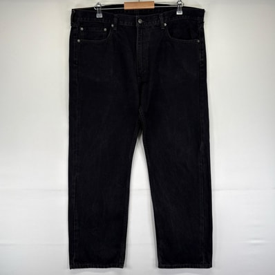 古着 リーバイス Levi's デニム パンツ 505 カラー ジッパーフライ 5ポケット ジーパン 大きいサイズ w40 L30 ブラック系 メンズ