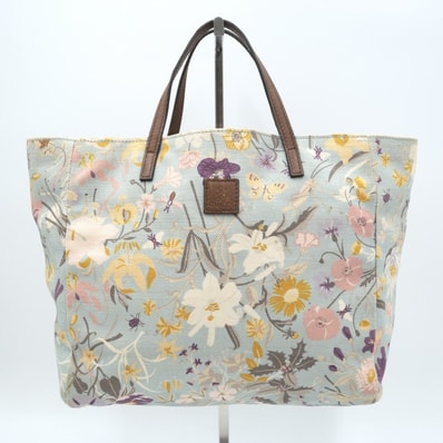 GUCCI(グッチ)チルドレンズ フローラ キャンバストートバッグ 花柄 ライトブルー キャンバス レディース 284721【中古】
