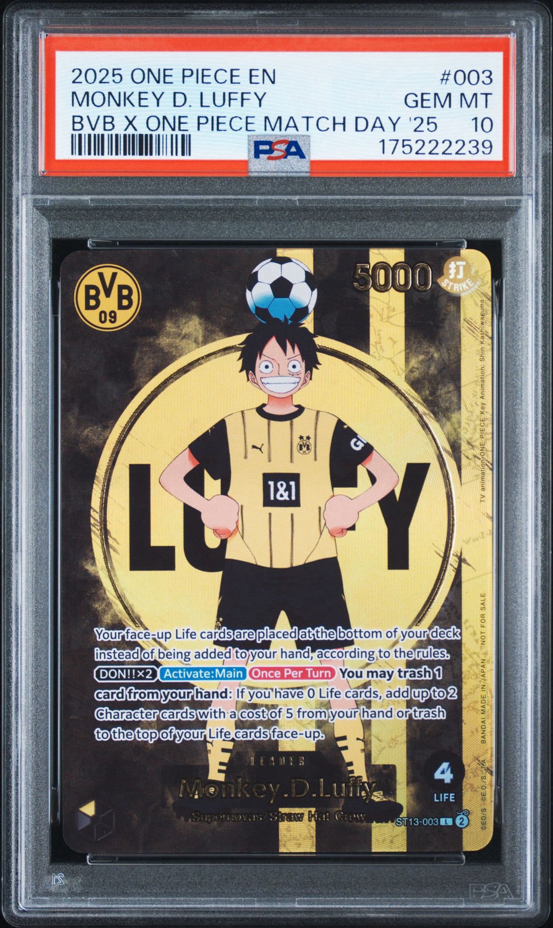 PSA10】モンキー・D・ルフィ L [ST13-003]【英語版】(プロモーション