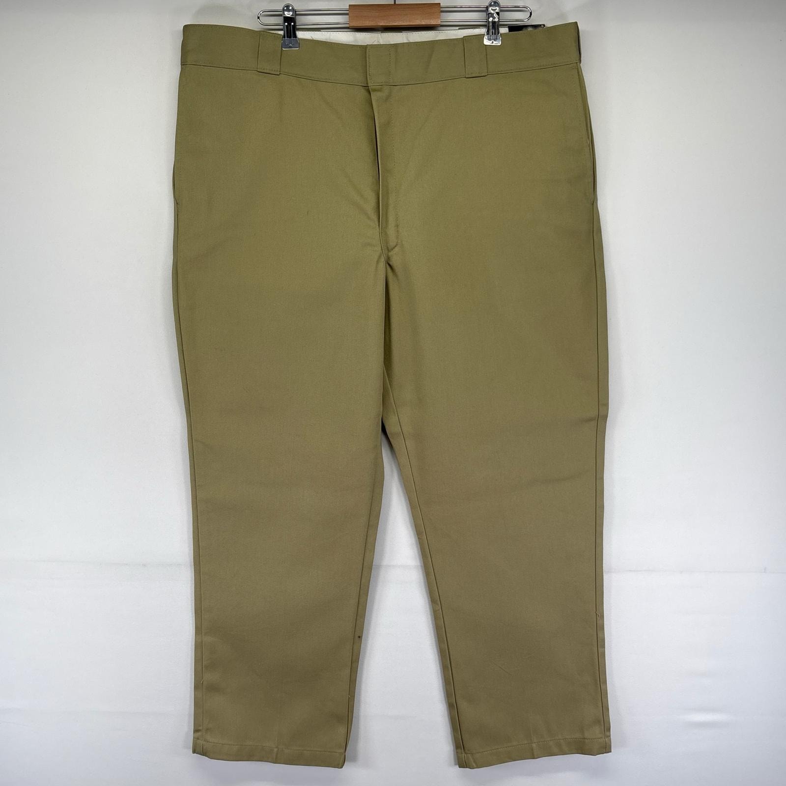 古着 デッドストック ディッキーズ Dickies パンツ 874 ワーク タグ付き チノパン ジッパーフライ W42 L29  ベージュ系 メンズ