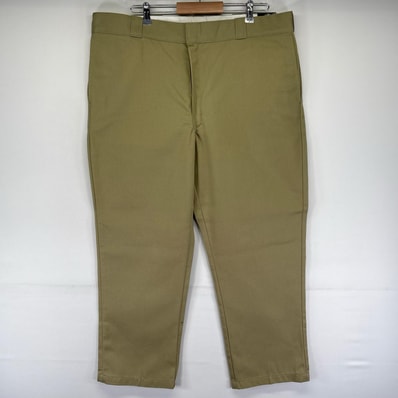 古着 デッドストック ディッキーズ Dickies パンツ 874 ワーク タグ付き チノパン ジッパーフライ W42 L29 ベージュ系 メンズ