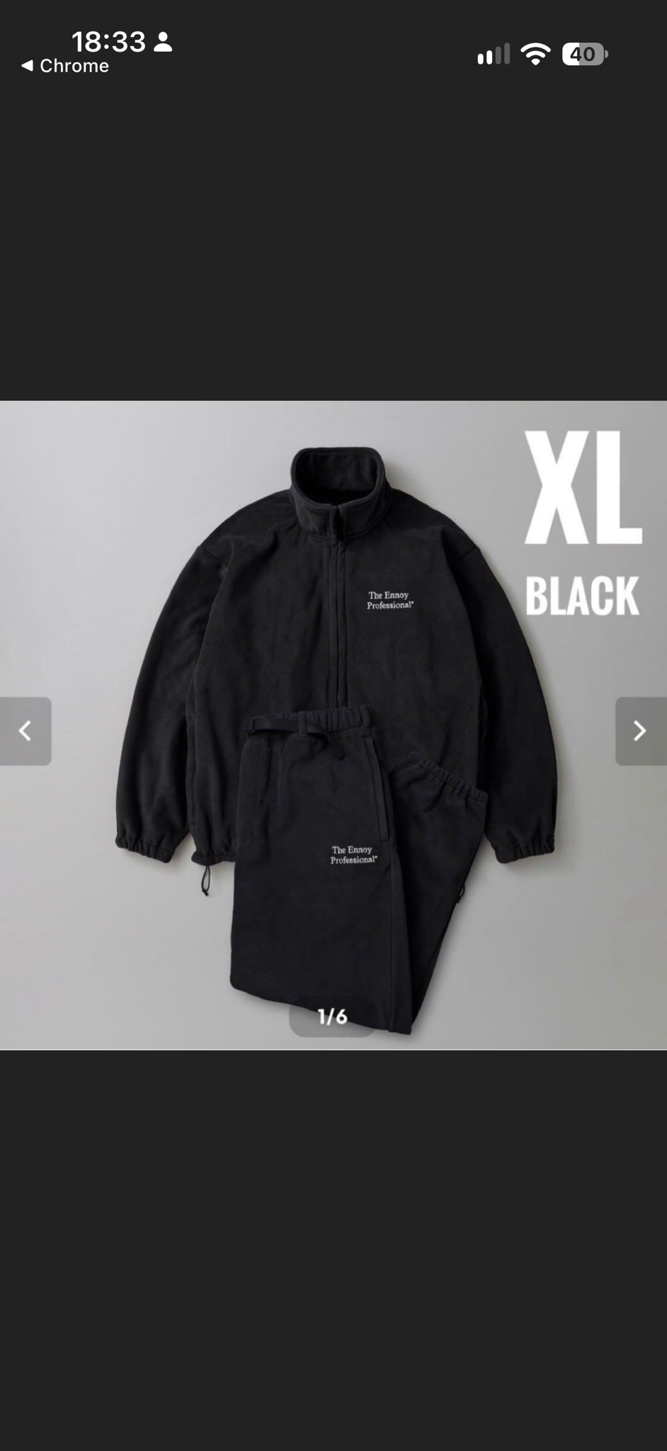 ENNOY 24AW Polartec Fleece Set Up "Black"