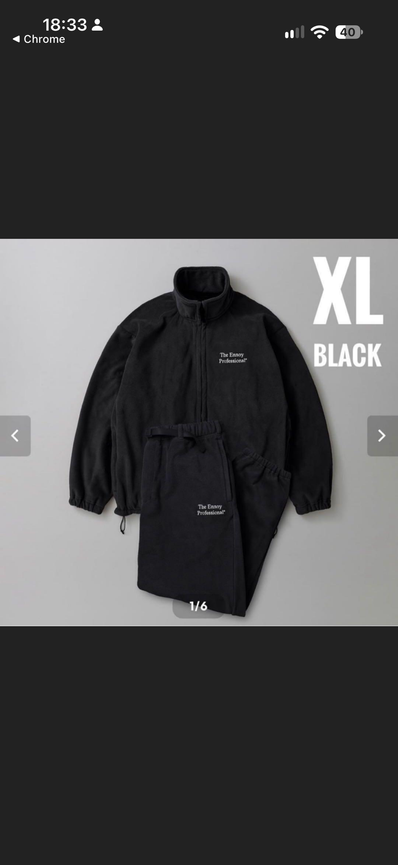 ENNOY 24AW Polartec Fleece Set Up "Black"