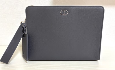 【定価22万】【未使用】Dior CD Icon A5 ポーチ フランネルグレー