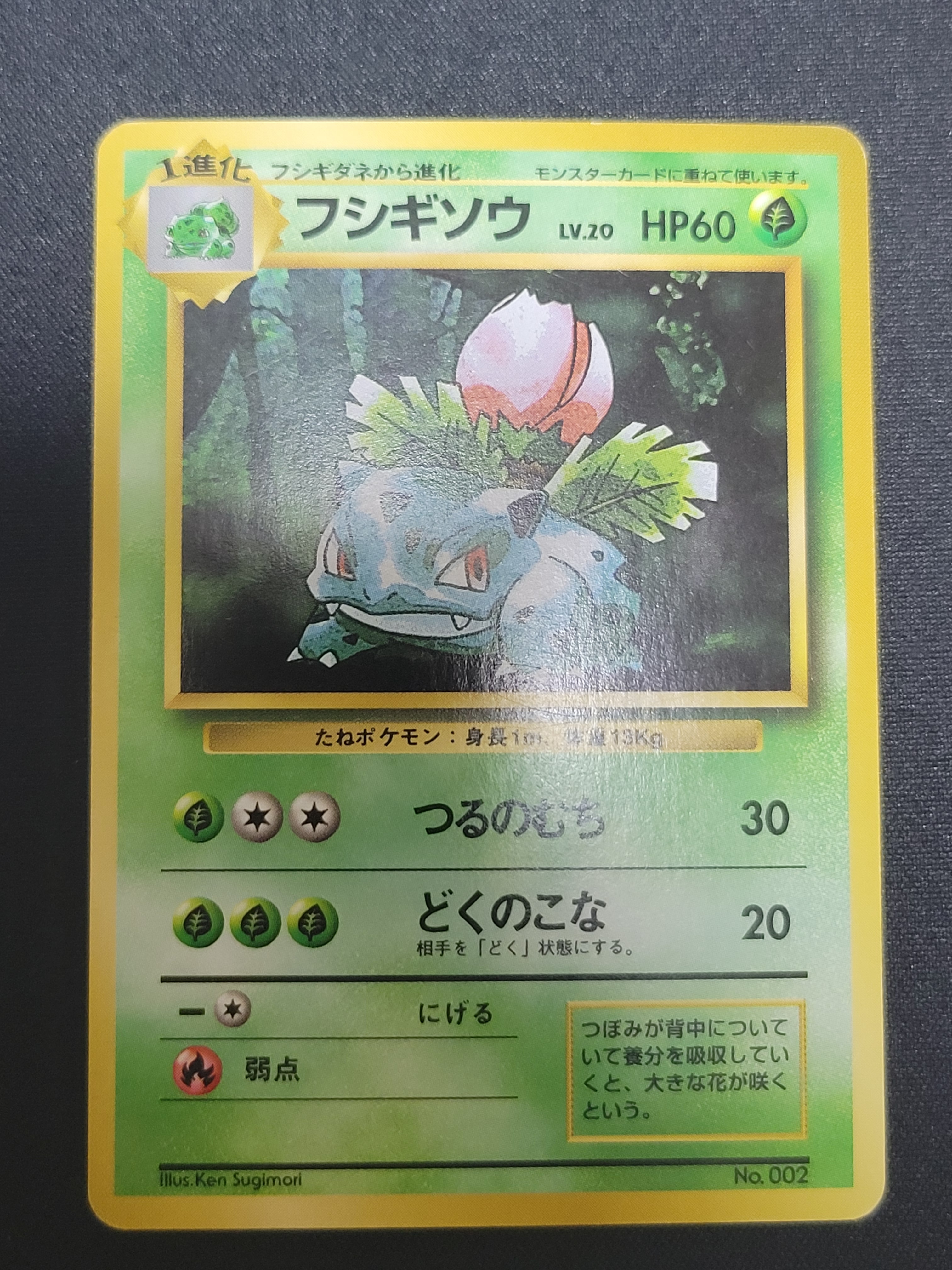 フシギソウ 初版 : 旧裏 [PMCG1-1](拡張パック「ポケットモンスター カードゲーム」初版)