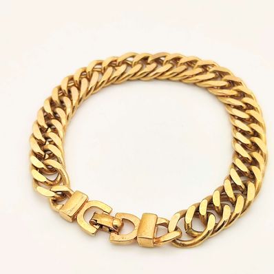 【美品】Dior ディオール 喜平ブレスレット ゴールド