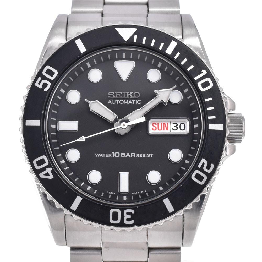 セイコー SEIKO 7S26-0040 ダイバーズ デイデイト ブラック 自動巻き メンズ 腕時計 H#149940