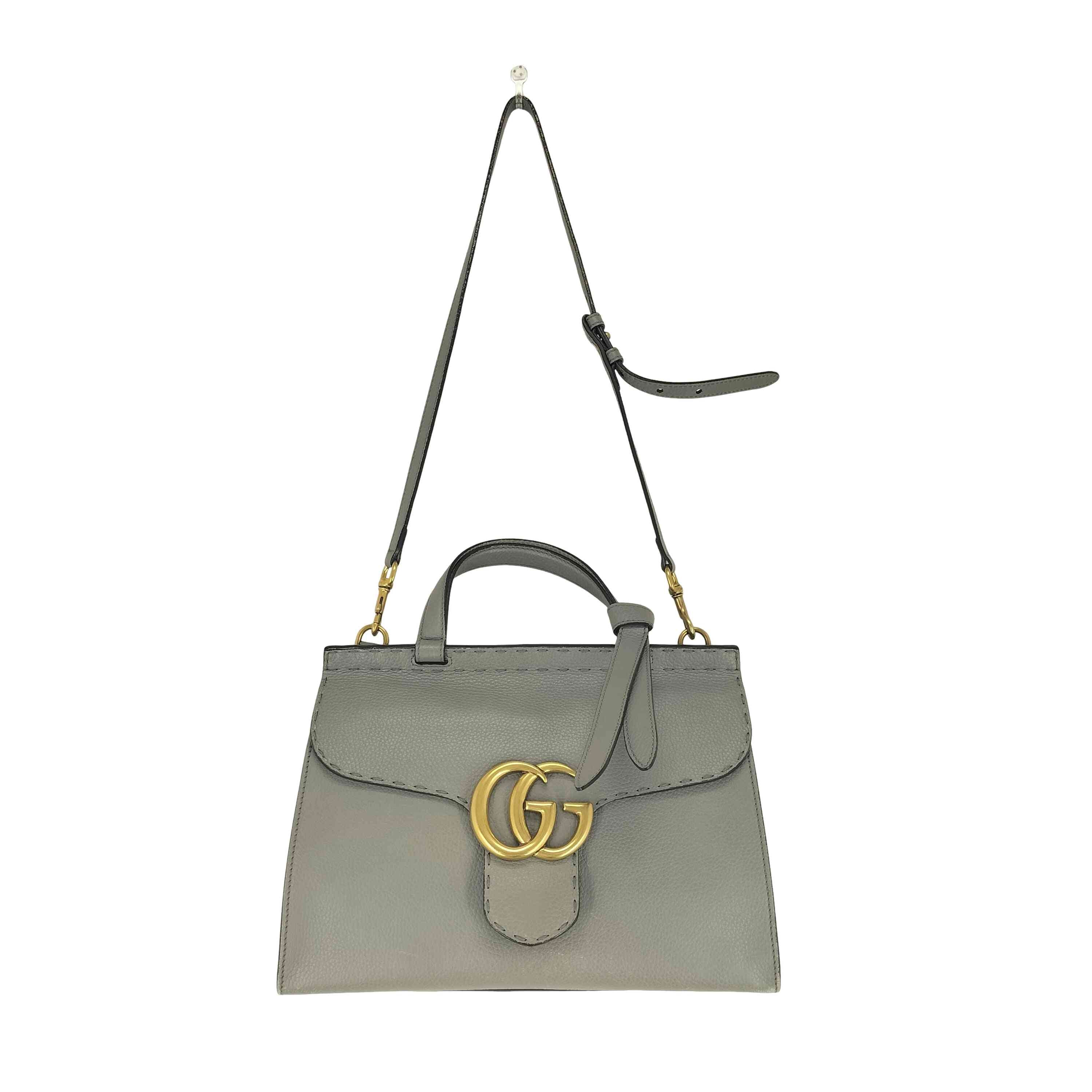 GGマーモント 2WAY レザーハンドバッグ ショルダーバッグ【1141692101527】