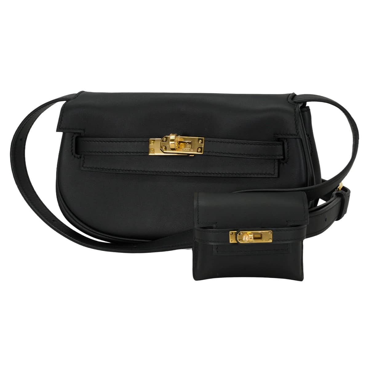 HERMES エルメス ショルダーバッグ ケリームーヴ 黒 (ブラック) スイフト ゴールド金具 B刻印 新品未使用