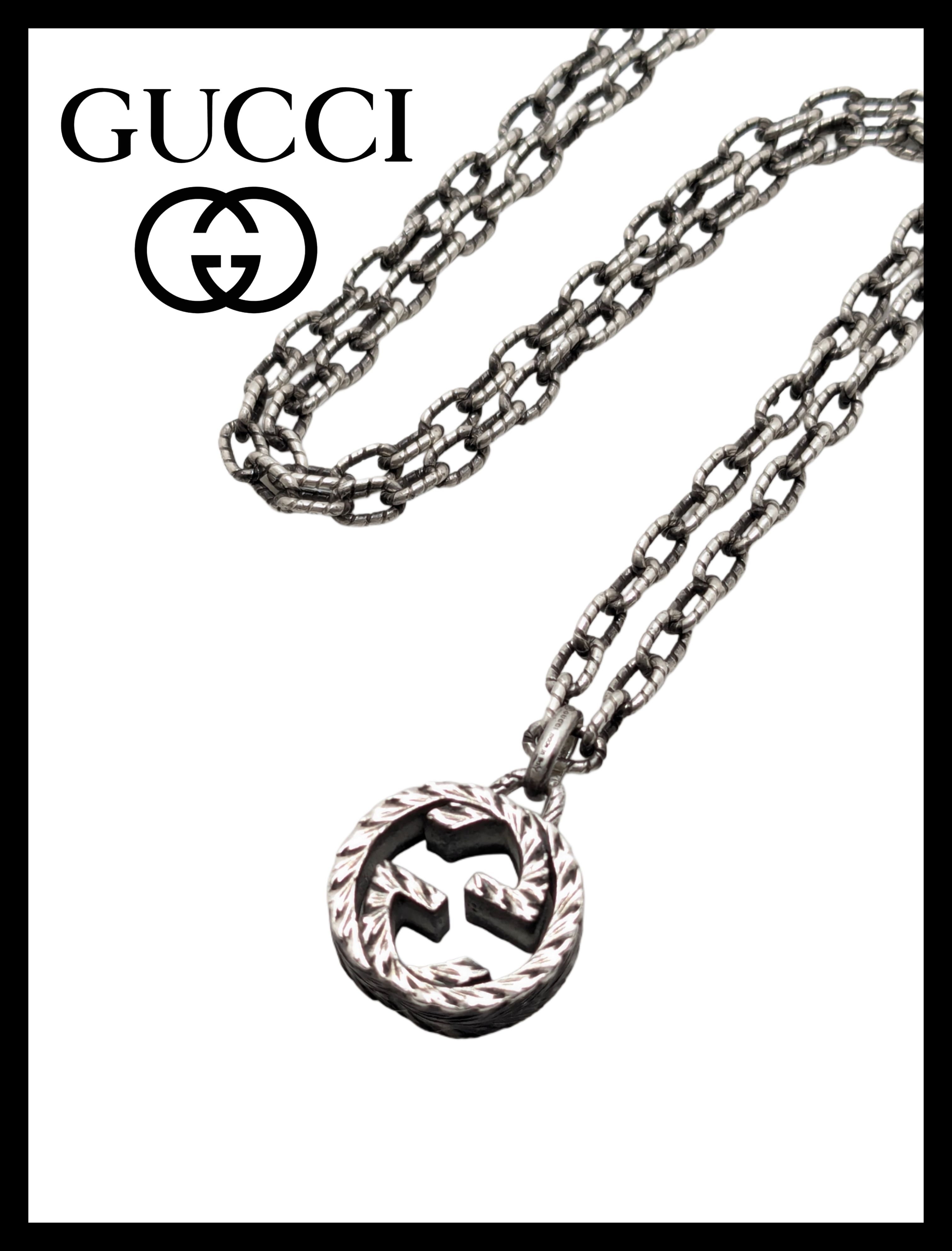 GUCCI Interlocking G Pendant Necklace