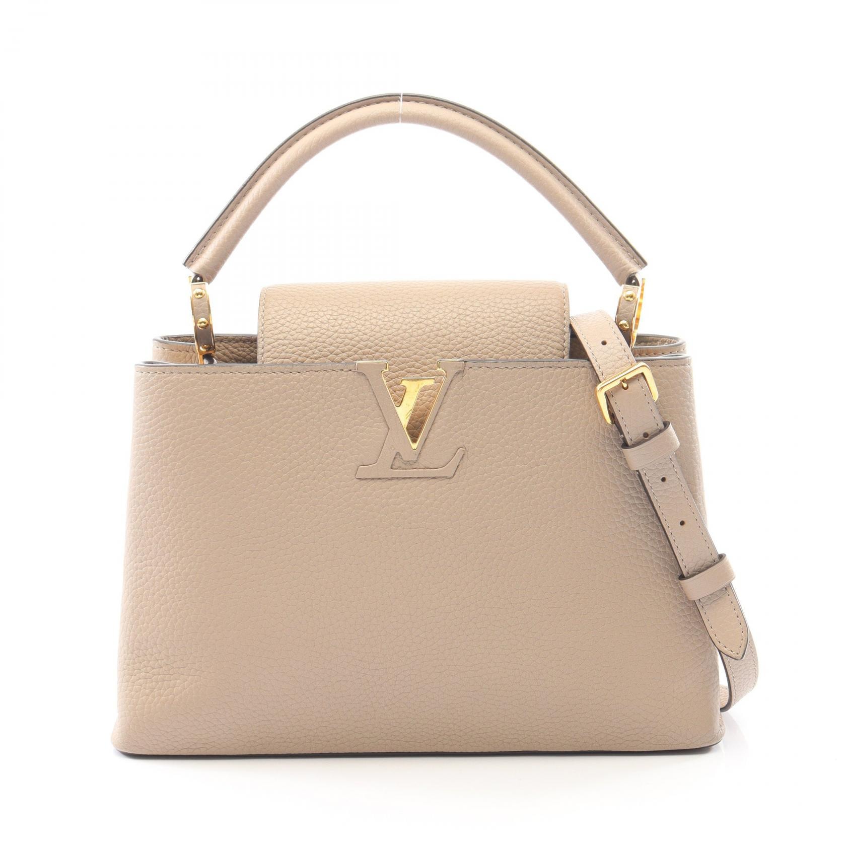 ルイ・ヴィトン LOUIS VUITTON カプシーヌMM 2WAY ハンドバッグ バッグ レザー トリヨンレザー ガレ レディース ベージュ系 M94428 【中古】