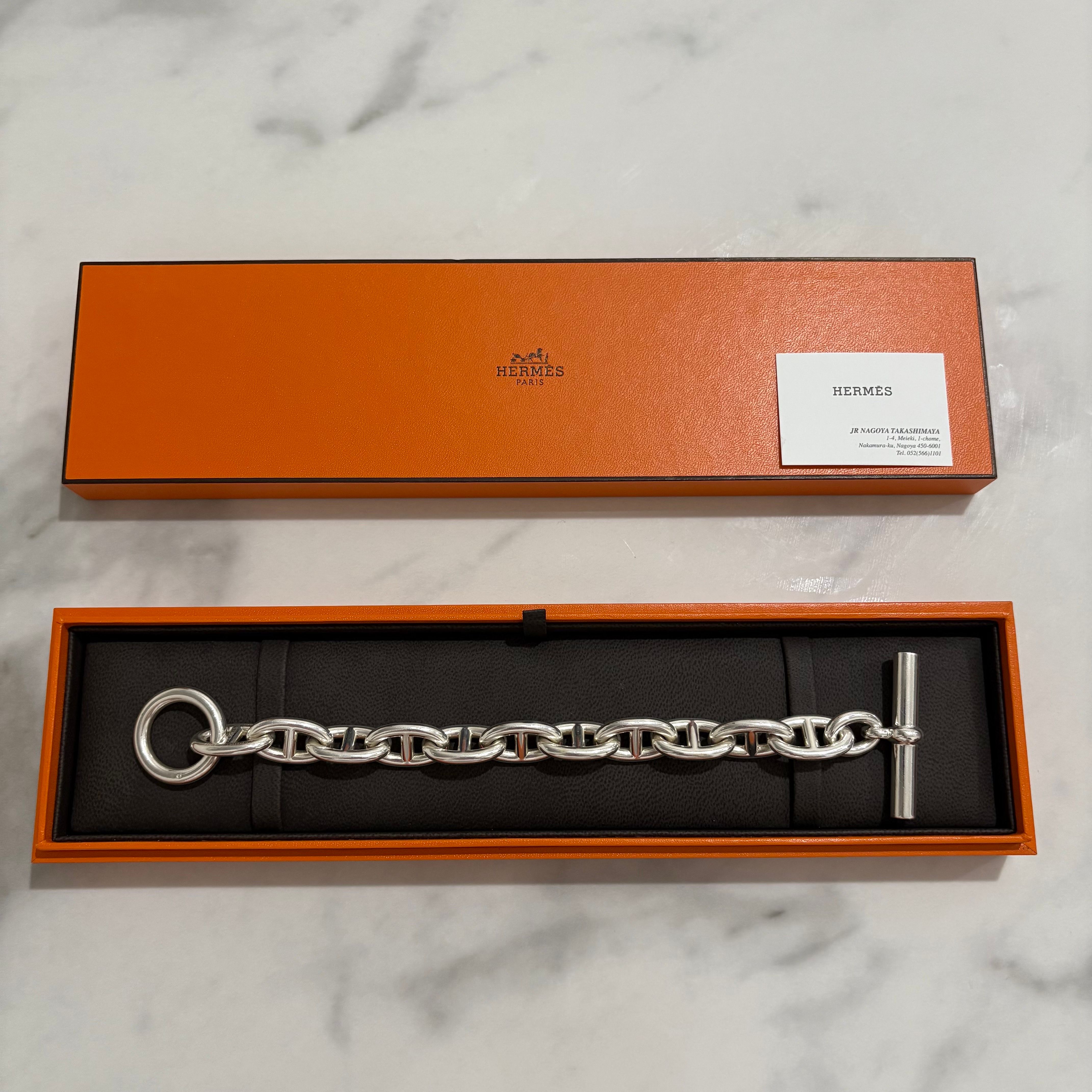 Hermes Chaine D'ancre TGM Bracelet "Silver"