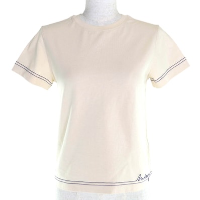 未使用品 バーバリー ロゴ刺繍 半袖Tシャツ XS 8090641