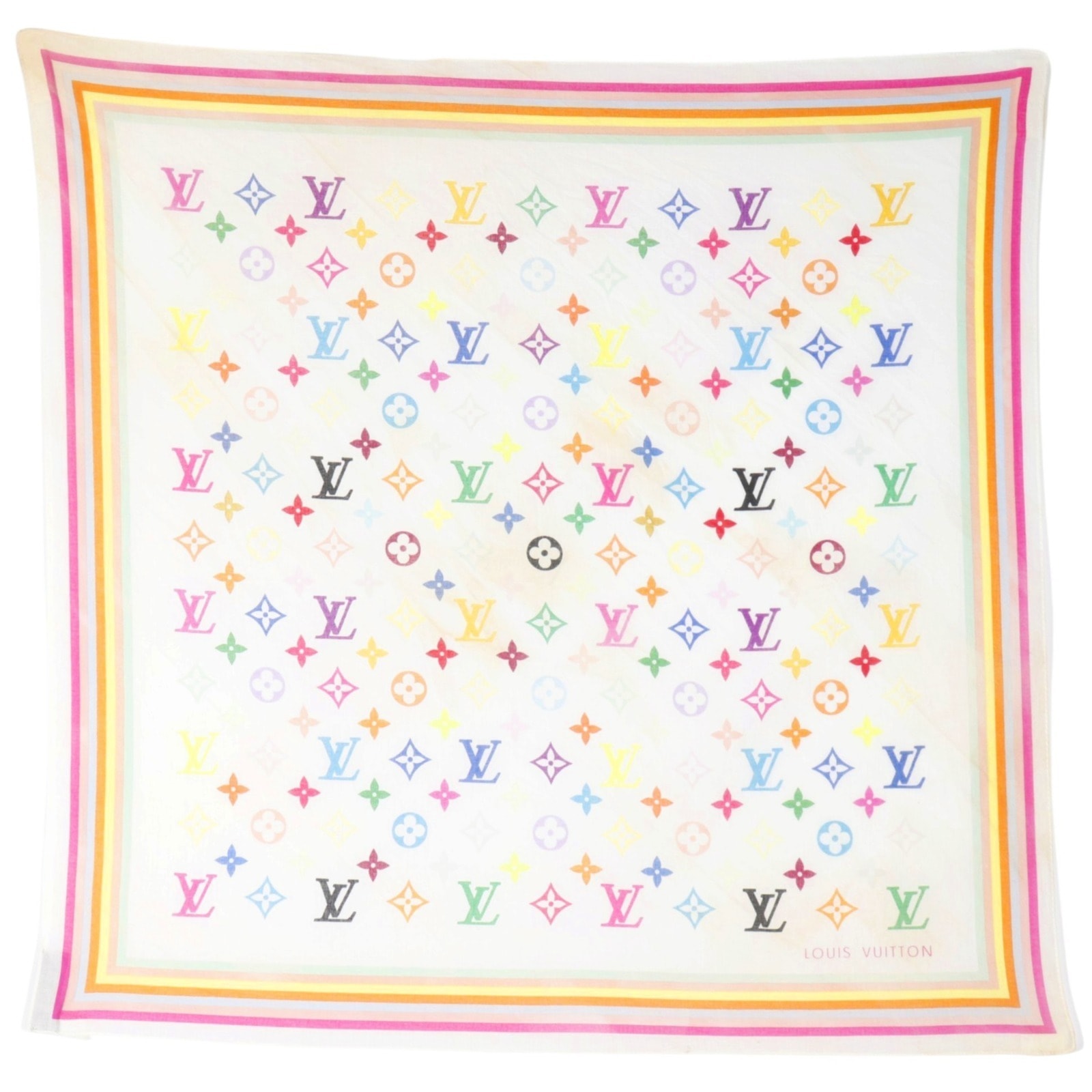 Louis Vuitton Monogram Multicolor Bandana "Blanc"