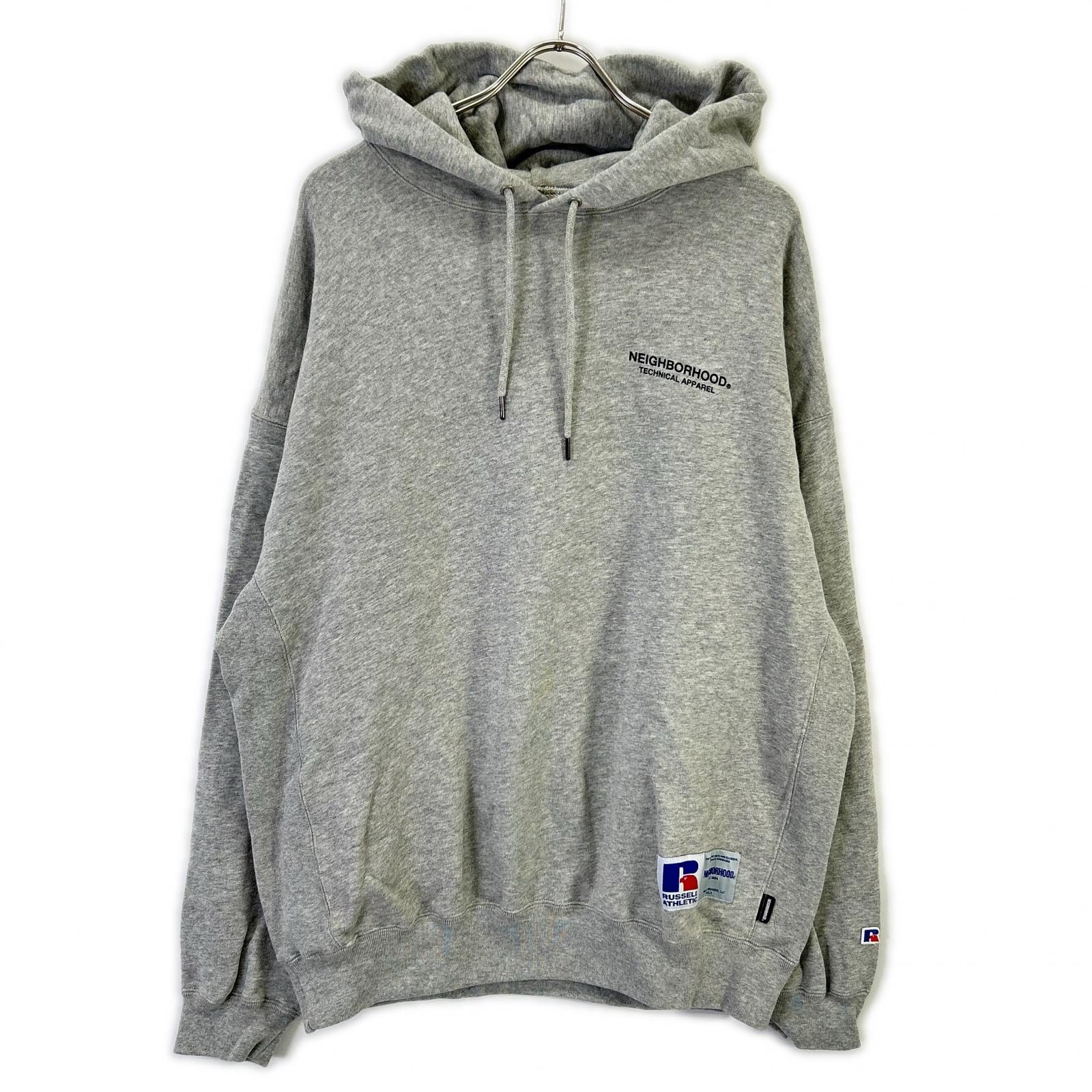 ネイバーフッド 【×RUSSELL】231XRRUN-CSM02 23SS グレー SWEATPARKA LS スウェットパーカ XL