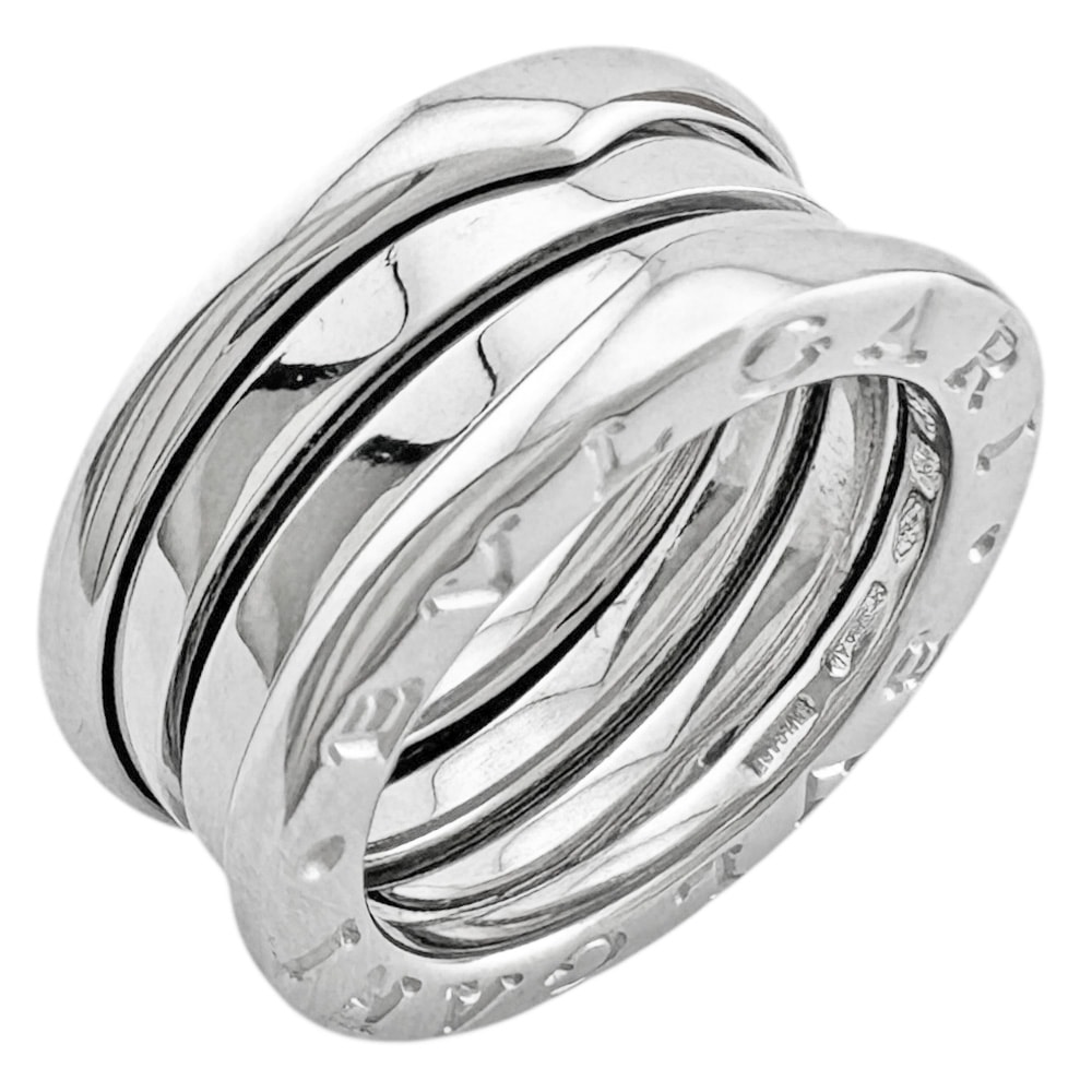 ブルガリ B-zero.1 ビーゼロワン 2バンド リング 指輪 6.5号 18金 K18ホワイトゴールド レディース BVLGARI  中古