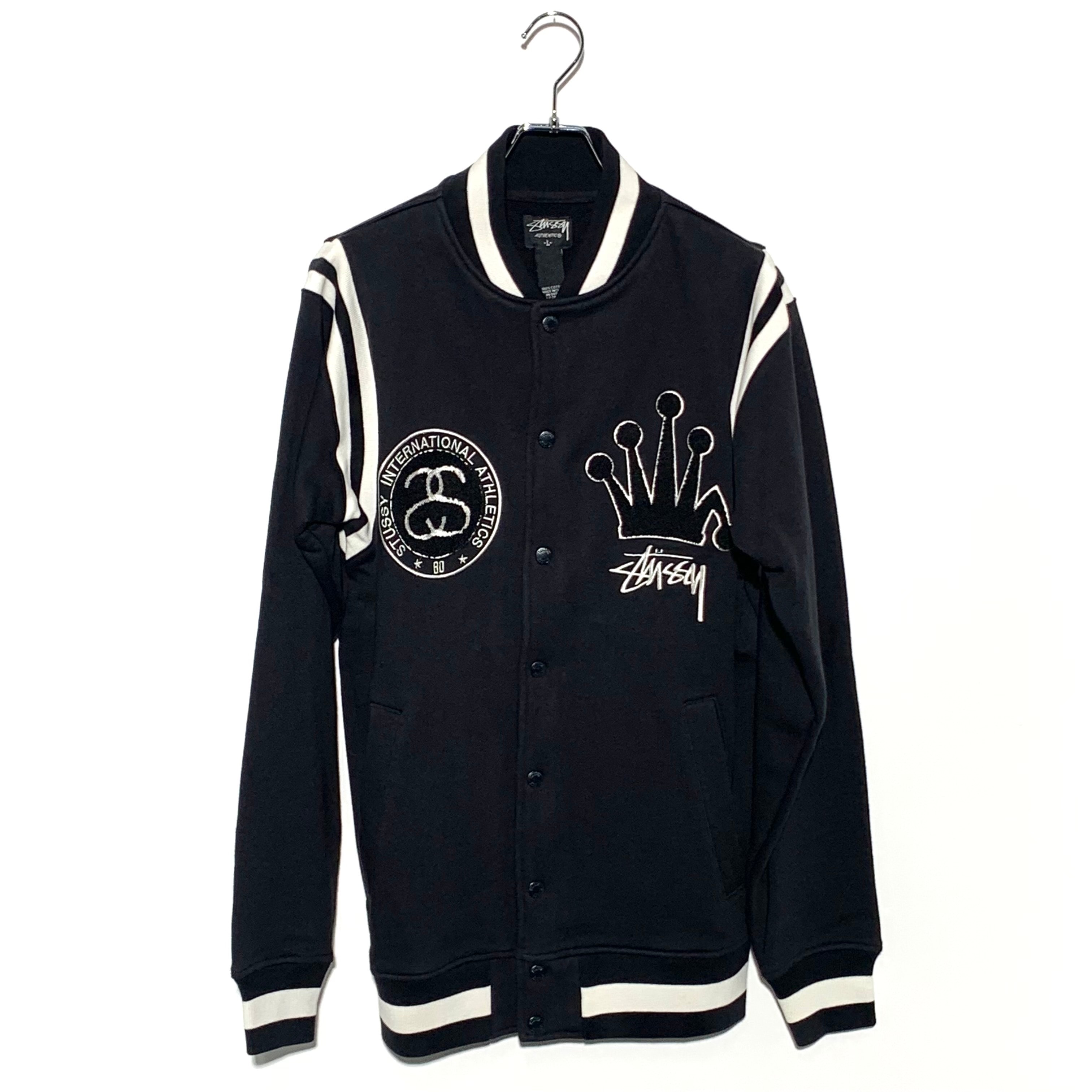 STUSSY Ss Link Crown Embroidery Stadium Jacket  Black