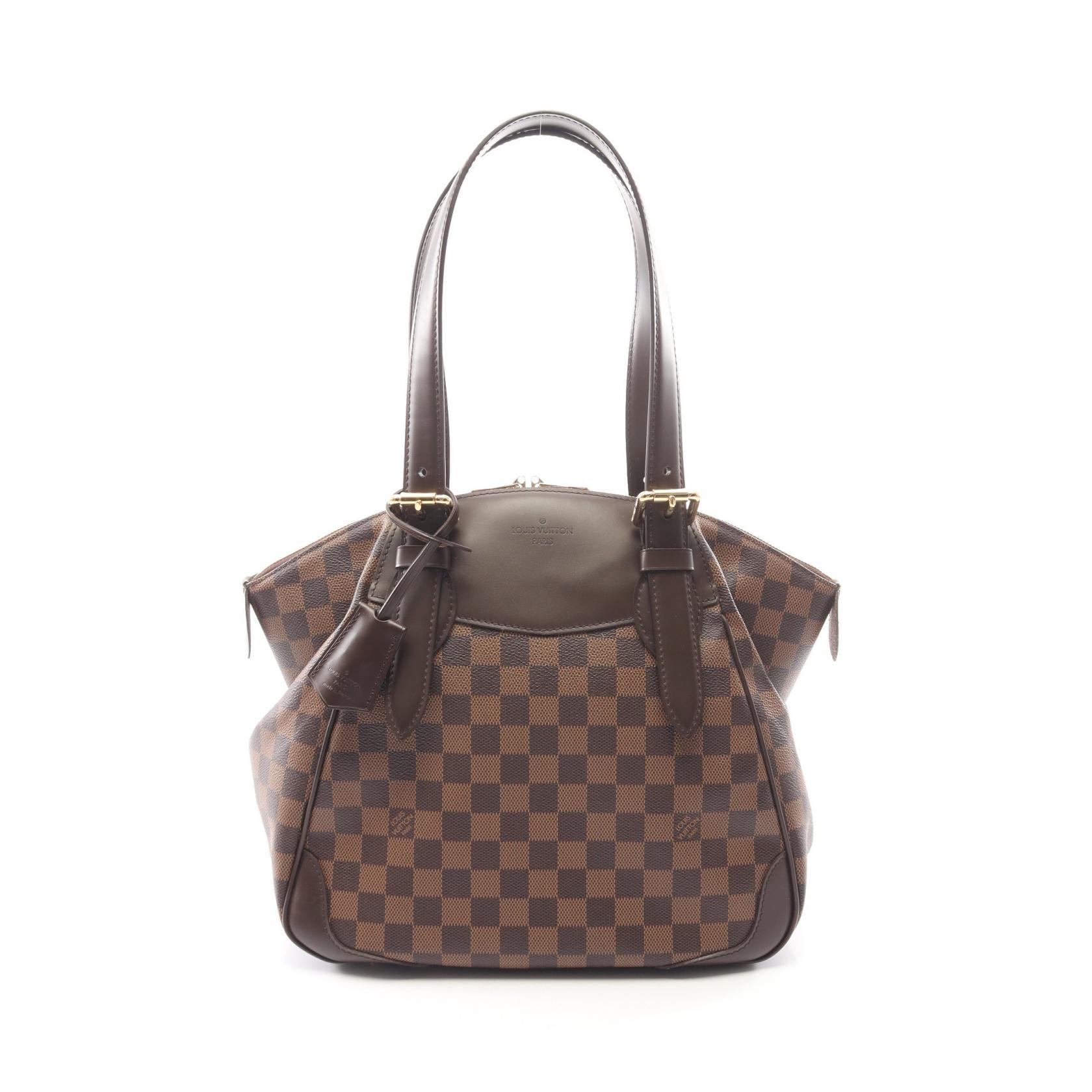 ルイ・ヴィトン LOUIS VUITTON ヴェローナMM ダミエエベヌ ショルダーバッグ バッグ PVCコーティングキャンバス レザー レディース ブラウン系 N41118 【中古】