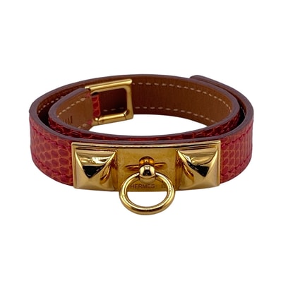 エルメス HERMES ブレスレット リヴァル ドゥブルトゥール レッド