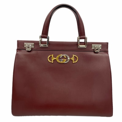 ★最終価格【6ib2222】グッチ ハンドバッグ ズゥミ 564714 レザー ボルドー ゴールド/シルバー金具【中古】レディース