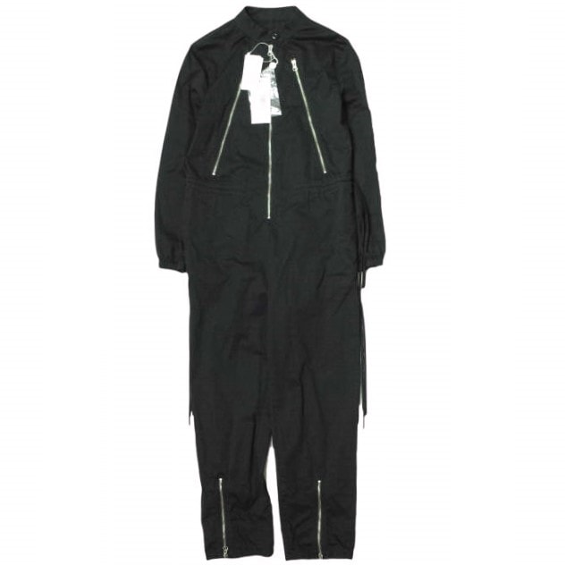 新品 MM6 エムエムシックス 21AW イタリア製 Tuta Salopette Jumpsuit ハの字 サロペット ジャンプスーツ S52FP0063 36 BLACK Maison Margiela メゾンマルジェラ オールインワン ツナギ