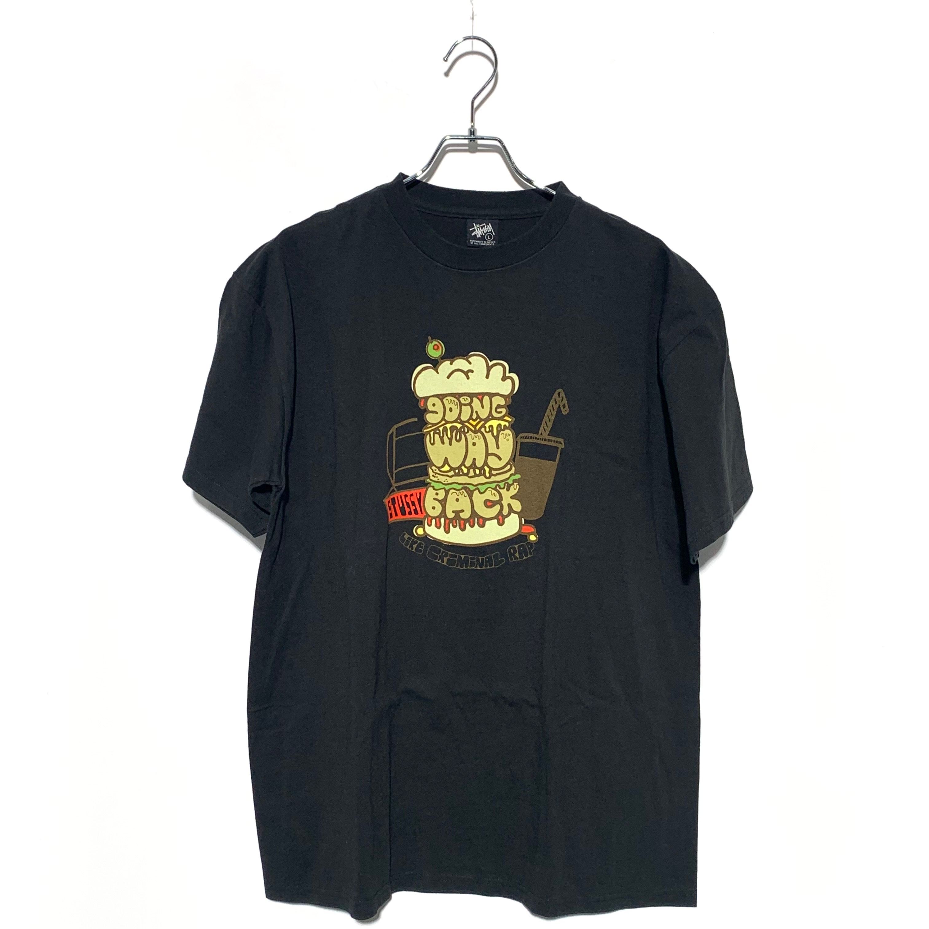 STUSSY GOING WAY BACK TEE Black