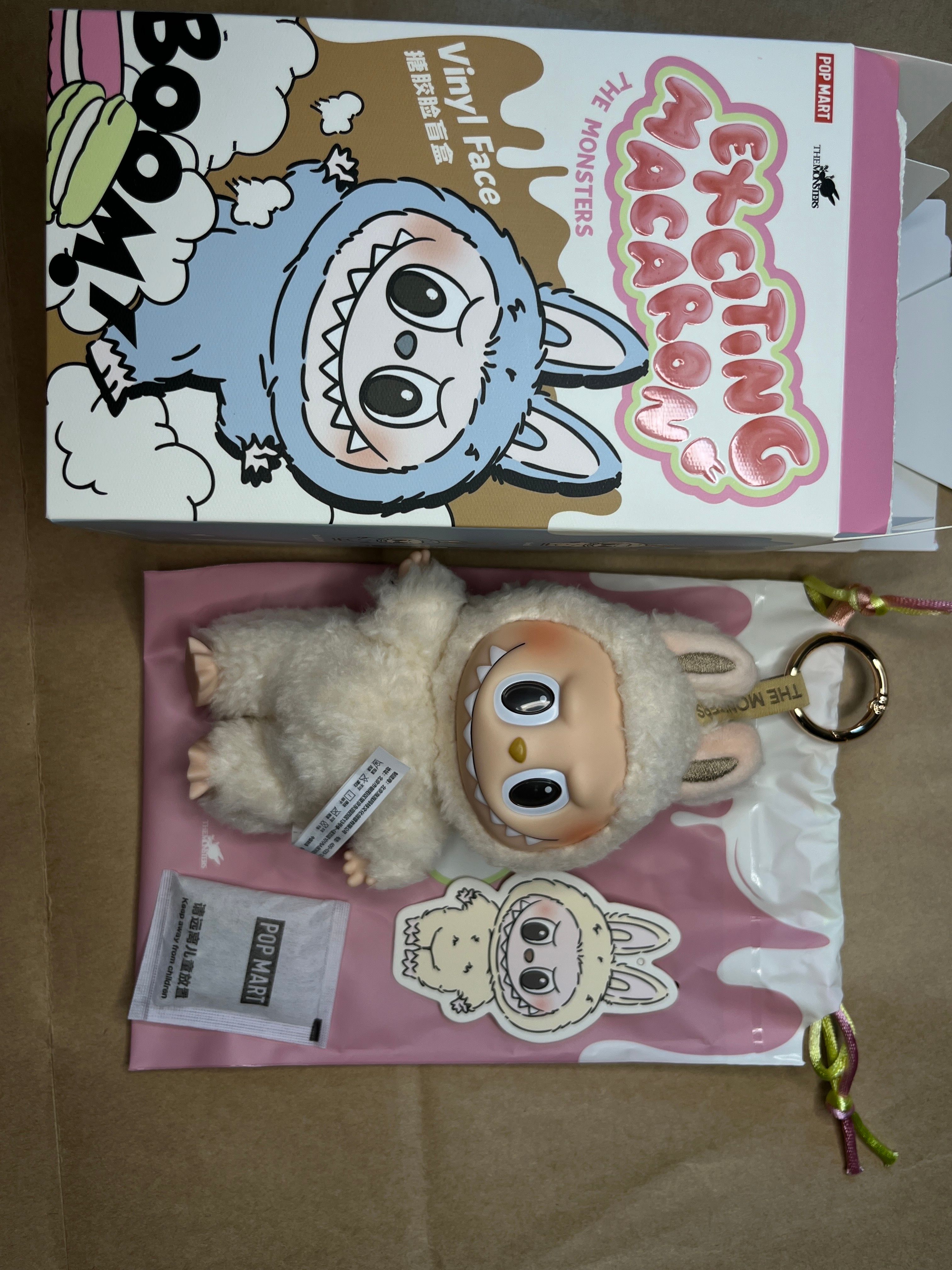 POP MART THE MONSTERS (LABUBU) Exciting Macaron Plush Series SOYMILK