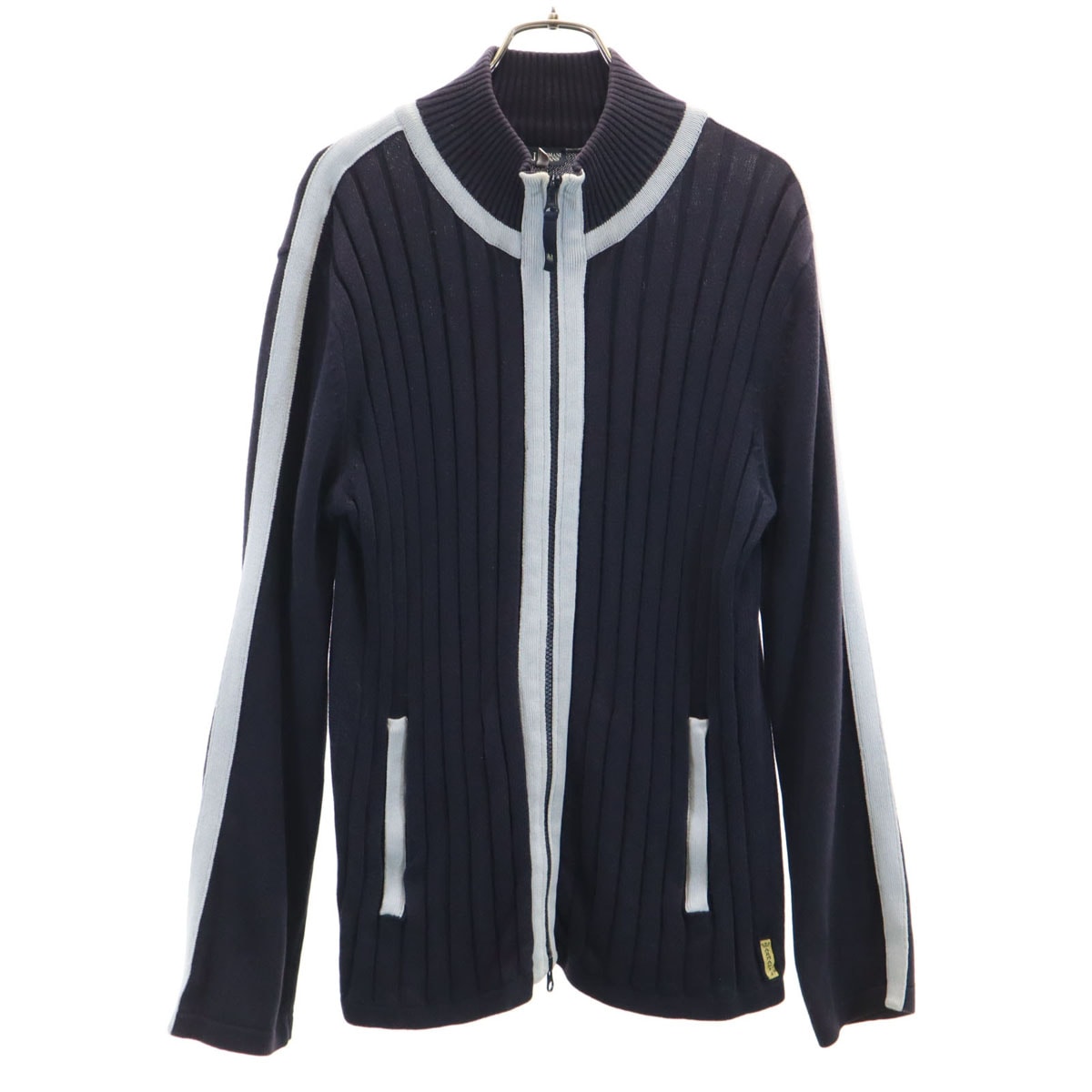 ARMANI JEANS アルマーニジーンズ ニットジャケット M ブラック系