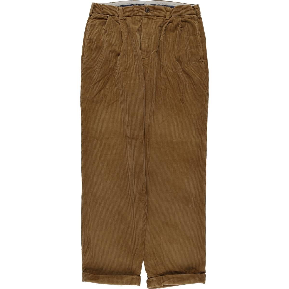 古着 ブルックスブラザーズ Brooks Brothers ELLIOT ツータック 太畝 コーデュロイパンツ メンズw35相当/eaa593203