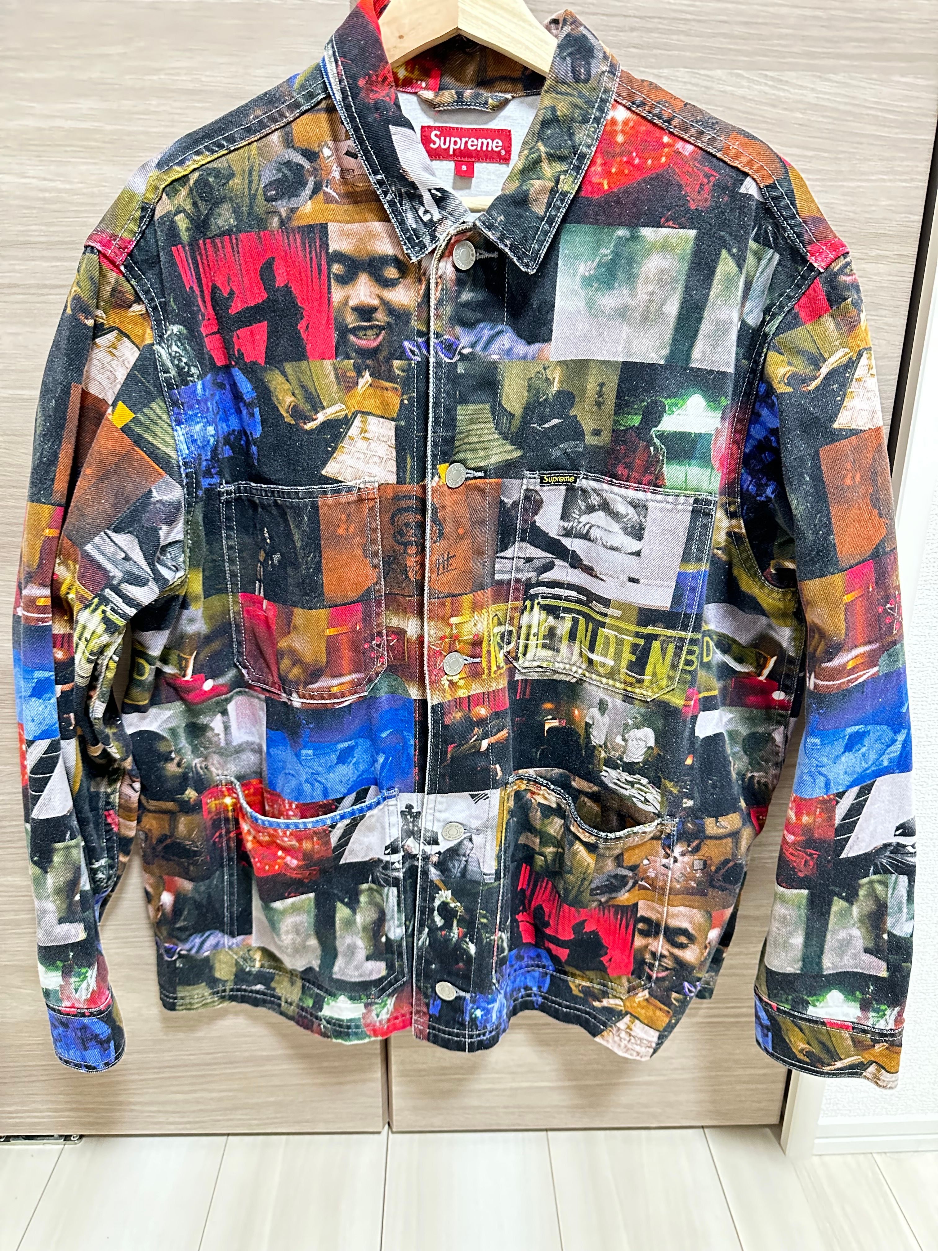 Supreme Nas and DMX Collage Denim Chore Coat "Multi"
