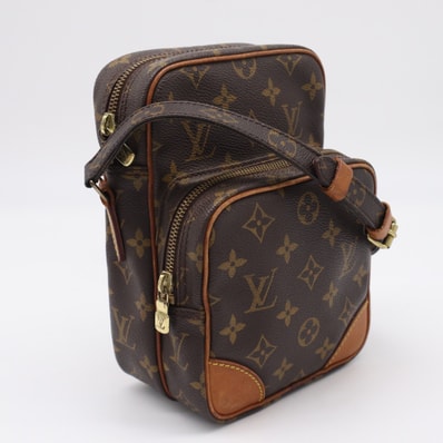 LOUIS VUITTON ルイ・ヴィトン モノグラム アマゾン M45236 ショルダーバッグ ブラウン コーティングキャンバス レザー メンズ