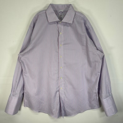 古着 ブルックスブラザーズ Brooks Brothers 長袖シャツ ストライプ 346 カフスタイプ XL ピンク系 マルチカラー メンズ