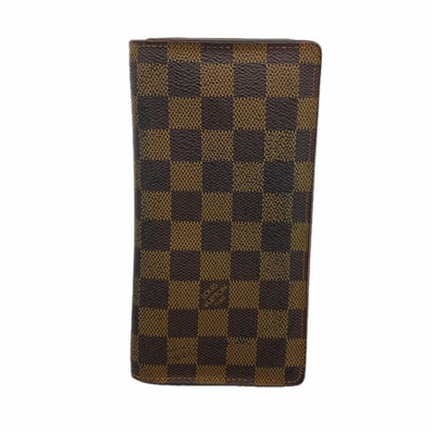 【6gc2690】ルイヴィトン 長財布 ダミエ ポルトフォイユブラザ N60017 エベヌ【中古】メンズ