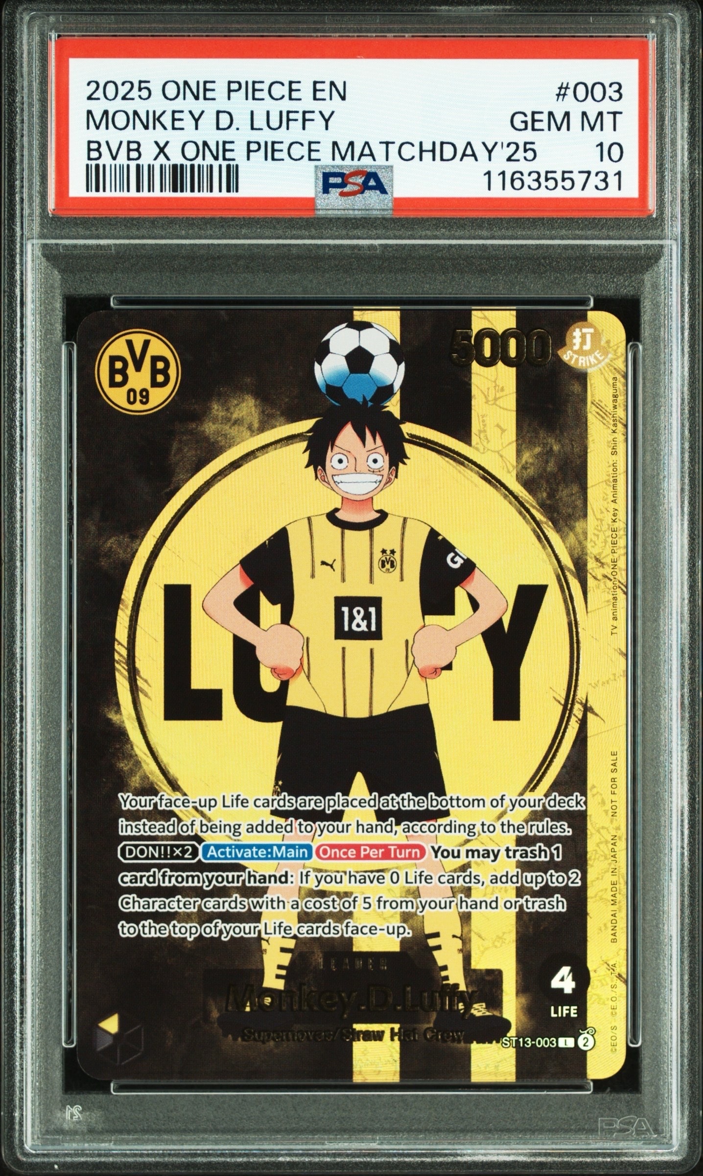 PSA10】モンキー・D・ルフィ L [ST13-003]【英語版】(プロモーション
