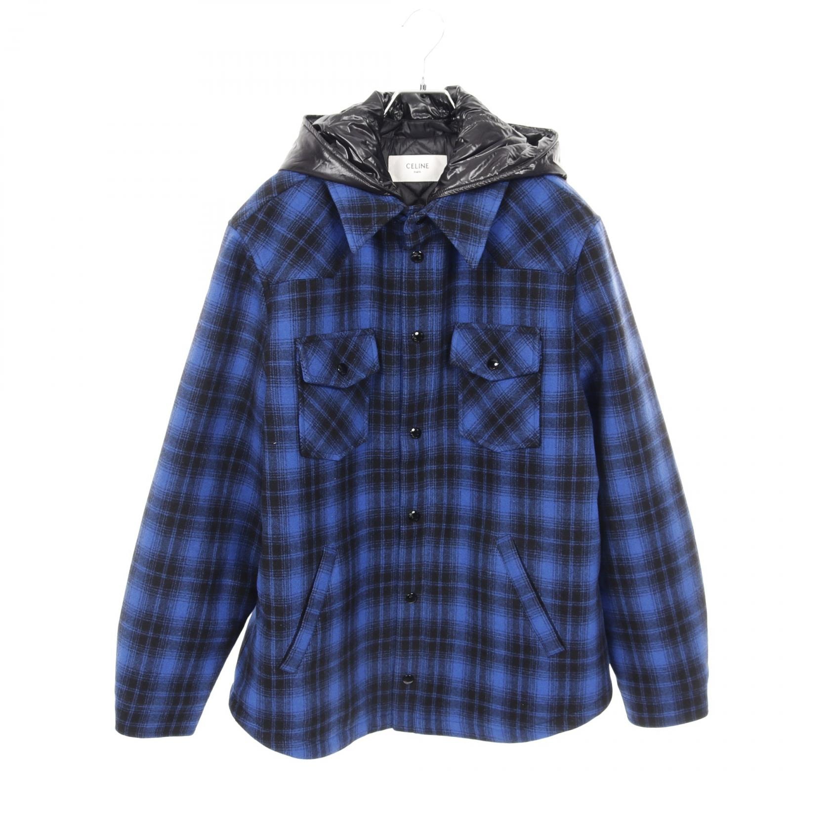 セリーヌ CELINE カバーオール 衣料品 アウター ウール ナイロン メンズ ブルー系 / ブラック系 【中古】