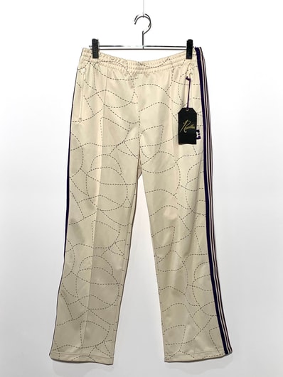 Needles x DC SHOES Track Pant - Poly Smooth / Printed "Ivory"