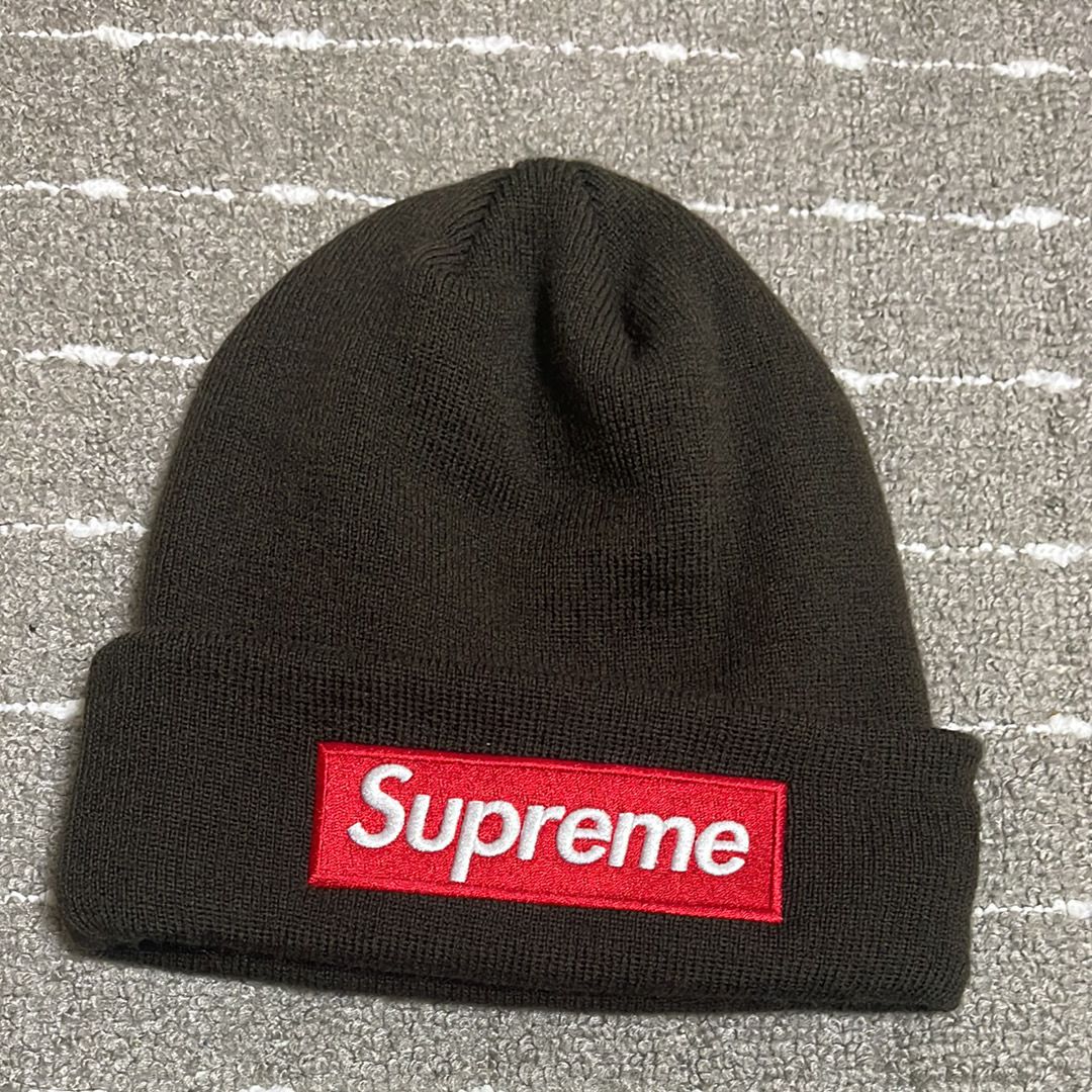 Supreme New Era Box Logo Beanie "Brown"