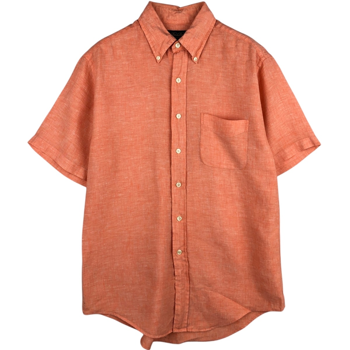 古着 ブルックスブラザーズ Brooks Brothers 半袖 リネン ボタンダウンシャツ メンズM相当/eaa614525