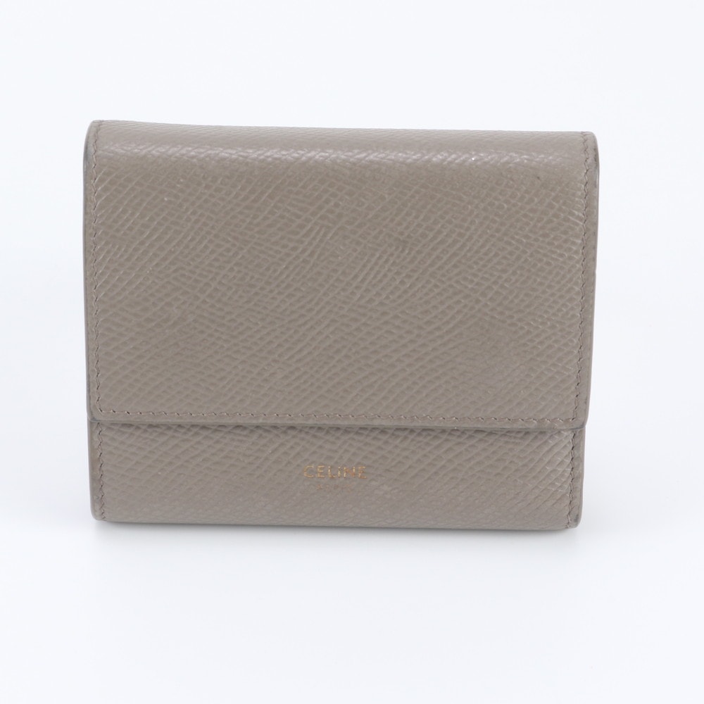 ■美品 セリーヌ 三つ折り 財布 レザー