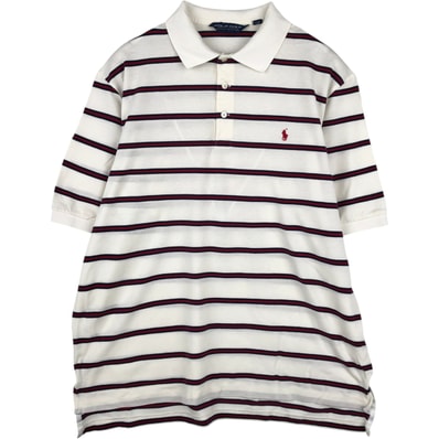 古着 ラルフローレン Ralph Lauren POLO GOLF ポロゴルフ 半袖 ボーダー ポロシャツ メンズL相当/eaa635153