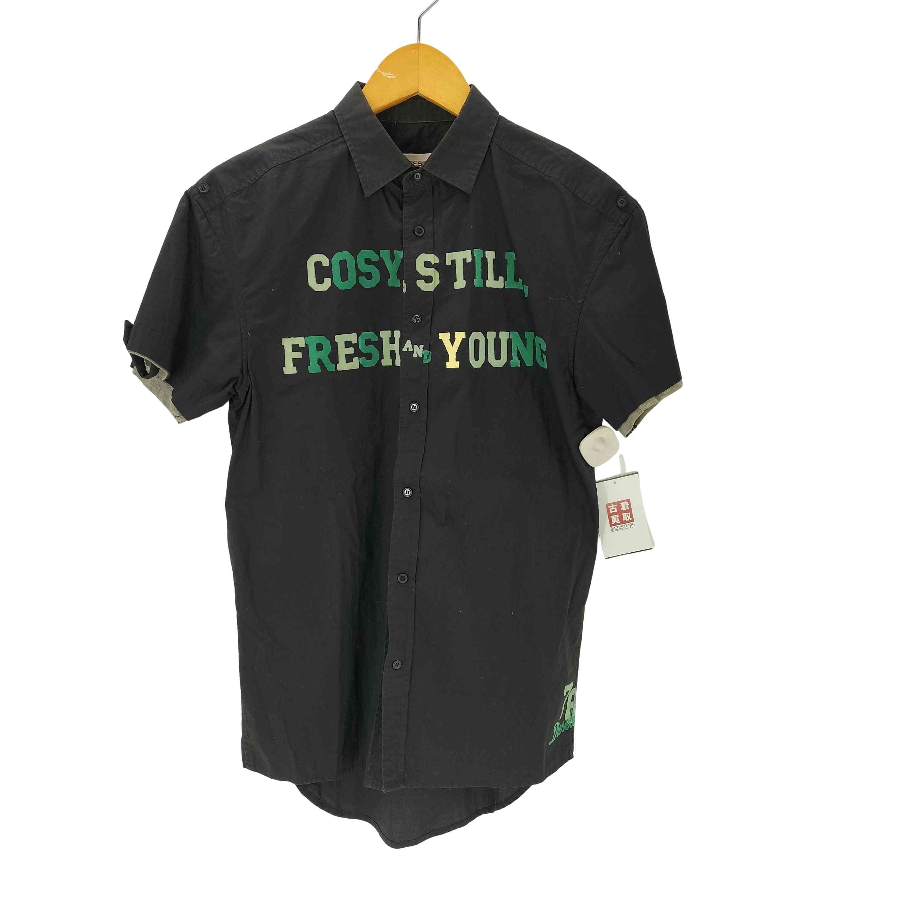 COSY STILL FRESH AND YOUNGワッペン半袖シャツ【1141115084505】