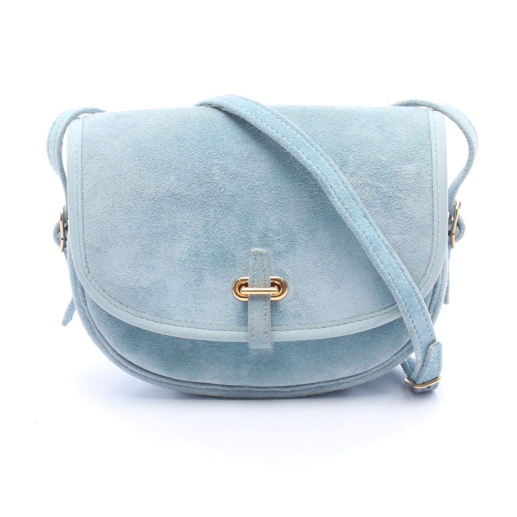 エルメス HERMES バルドゴルフ ミニ ショルダーバッグ バッグ レザー グリズリー グリズリー レディース ブルー系 【中古】