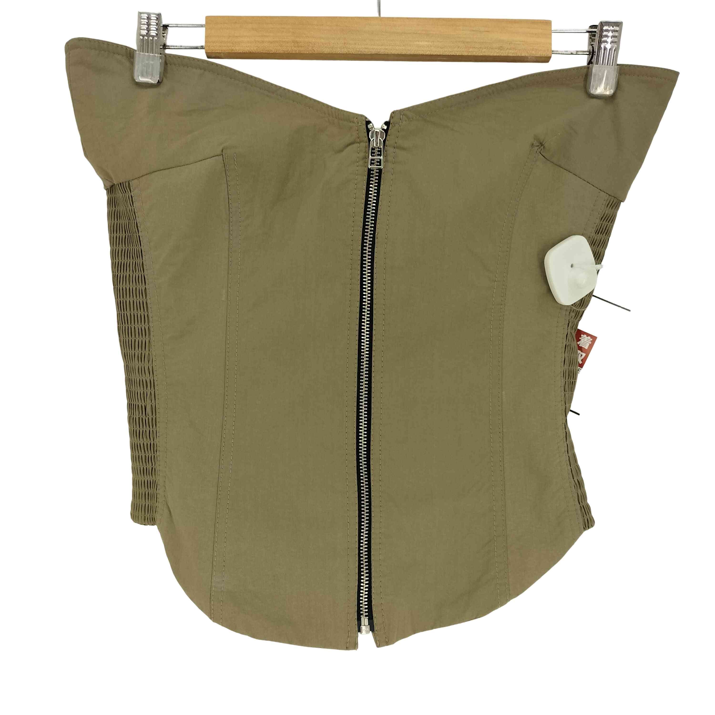 ZIPPER BUSTIER ジッパー ビスチェ  ベアトップ【1137107576950】
