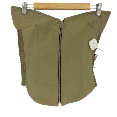 ZIPPER BUSTIER ジッパー ビスチェ ベアトップ【1137107576950】