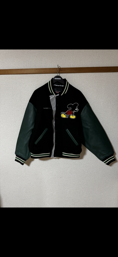 Supreme x Number (N)ine x Mickey Mouse Varsity Jacket "Black"