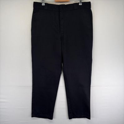 古着 ディッキーズ Dickies パンツ ワークパンツ 874 ジッパーフライ ストレート チノパン スラックス W38 L32 ブラック系 メンズ