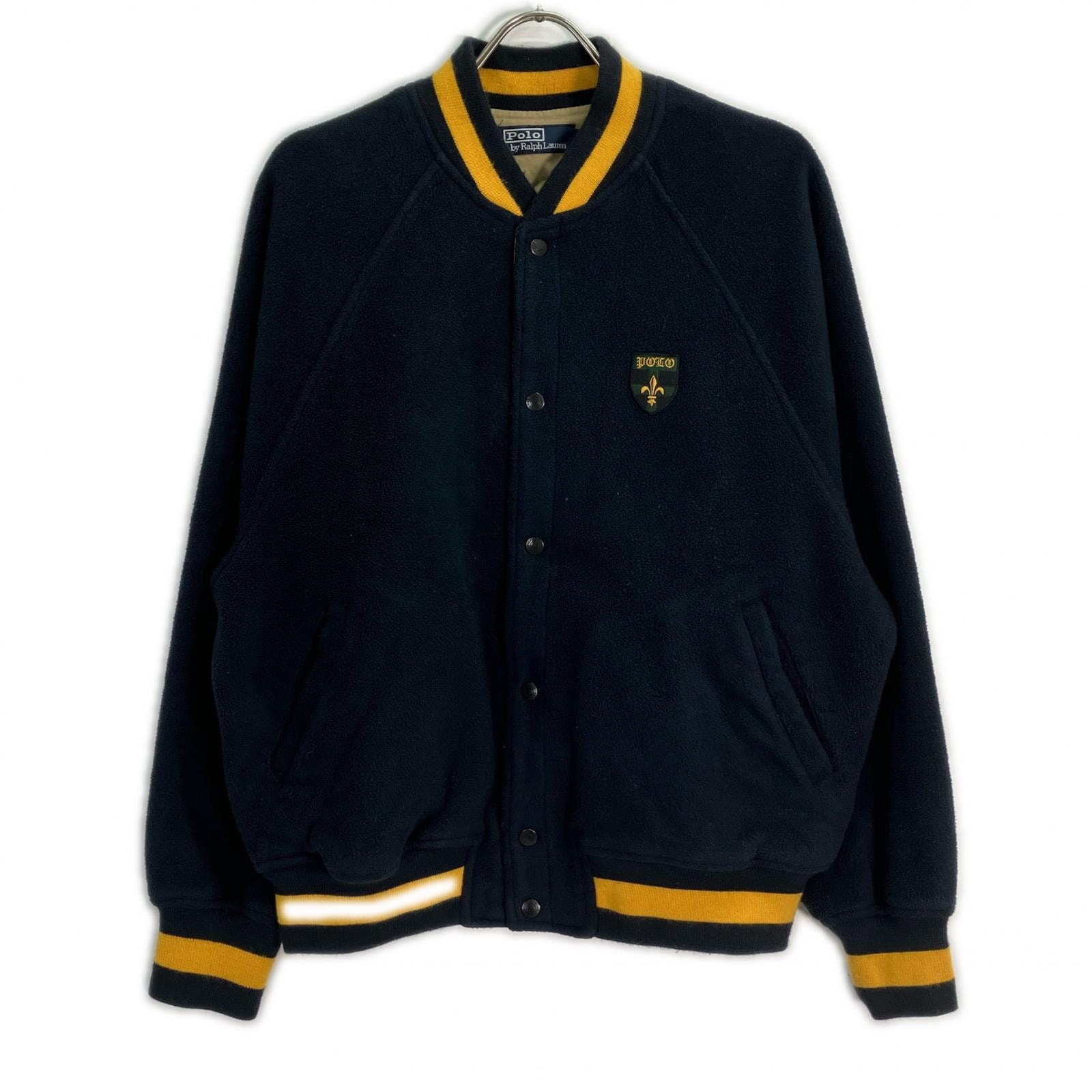 ポロ ラルフローレン ネイビー フリース スタジアムジャケット M