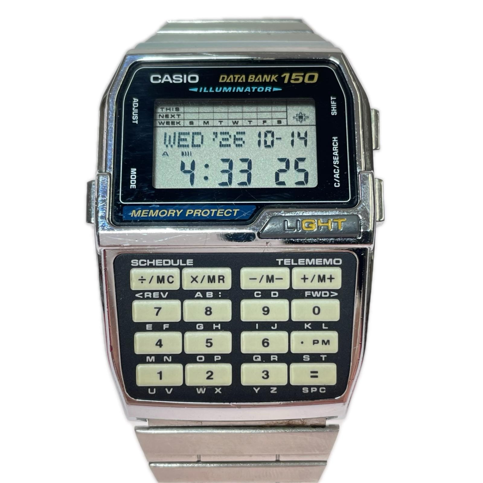 CASIO カシオ DATA BANK クォーツ メンズ 腕時計 本体のみ 動作確認済 DBC-1500